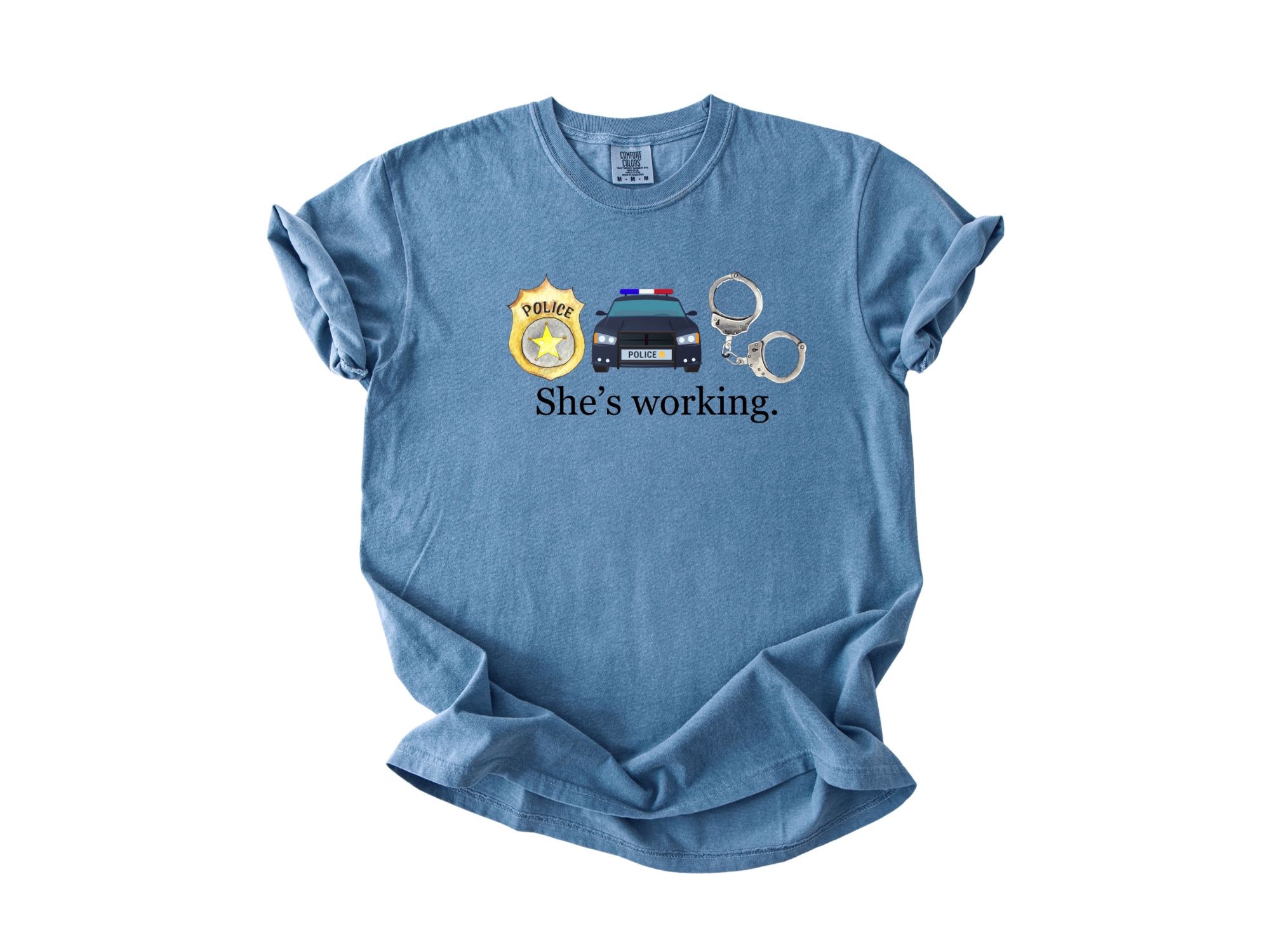 "She's Working" - Police Tee