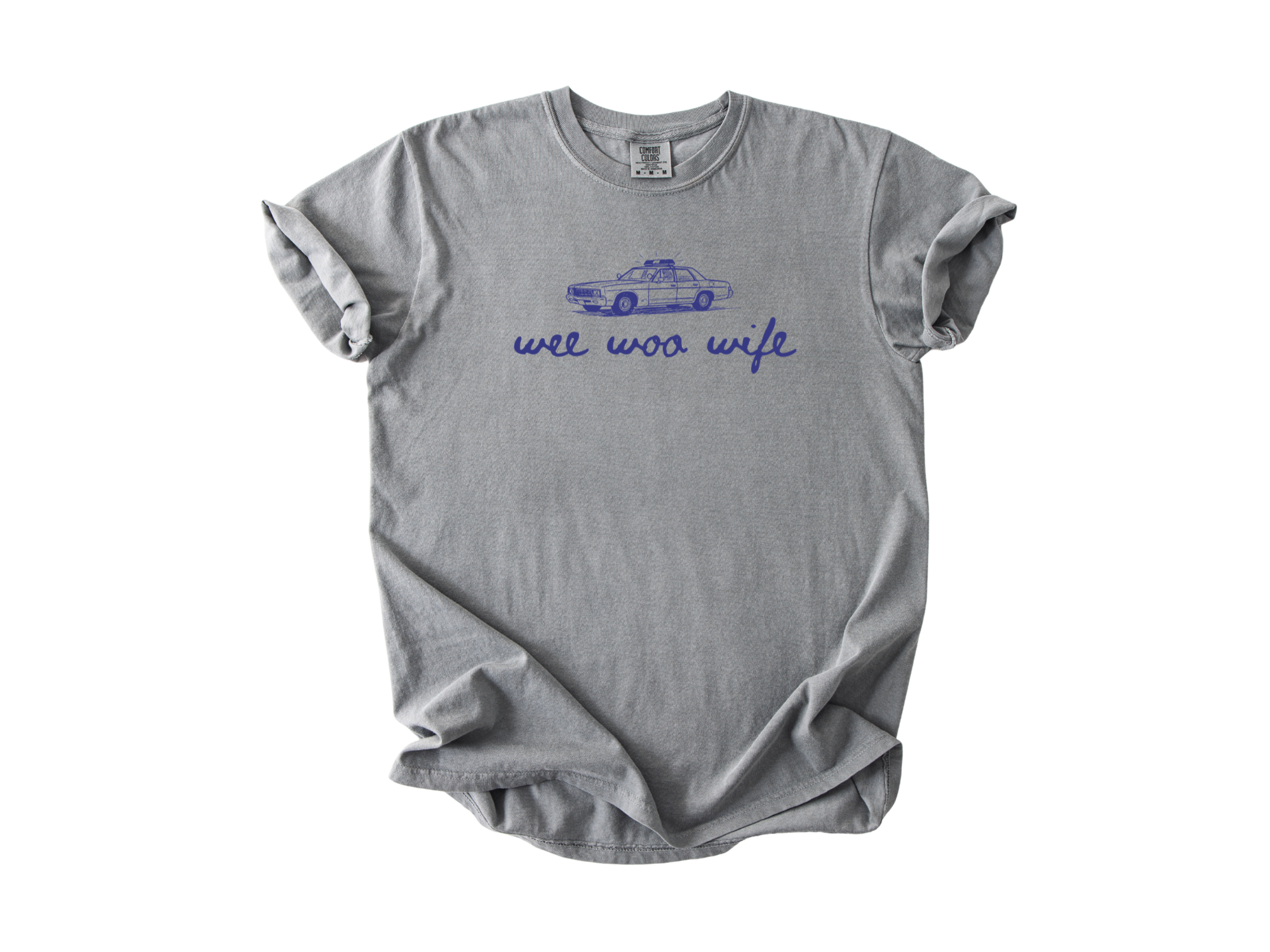 Wee Woo Wife Vintage Patrol Car Tee