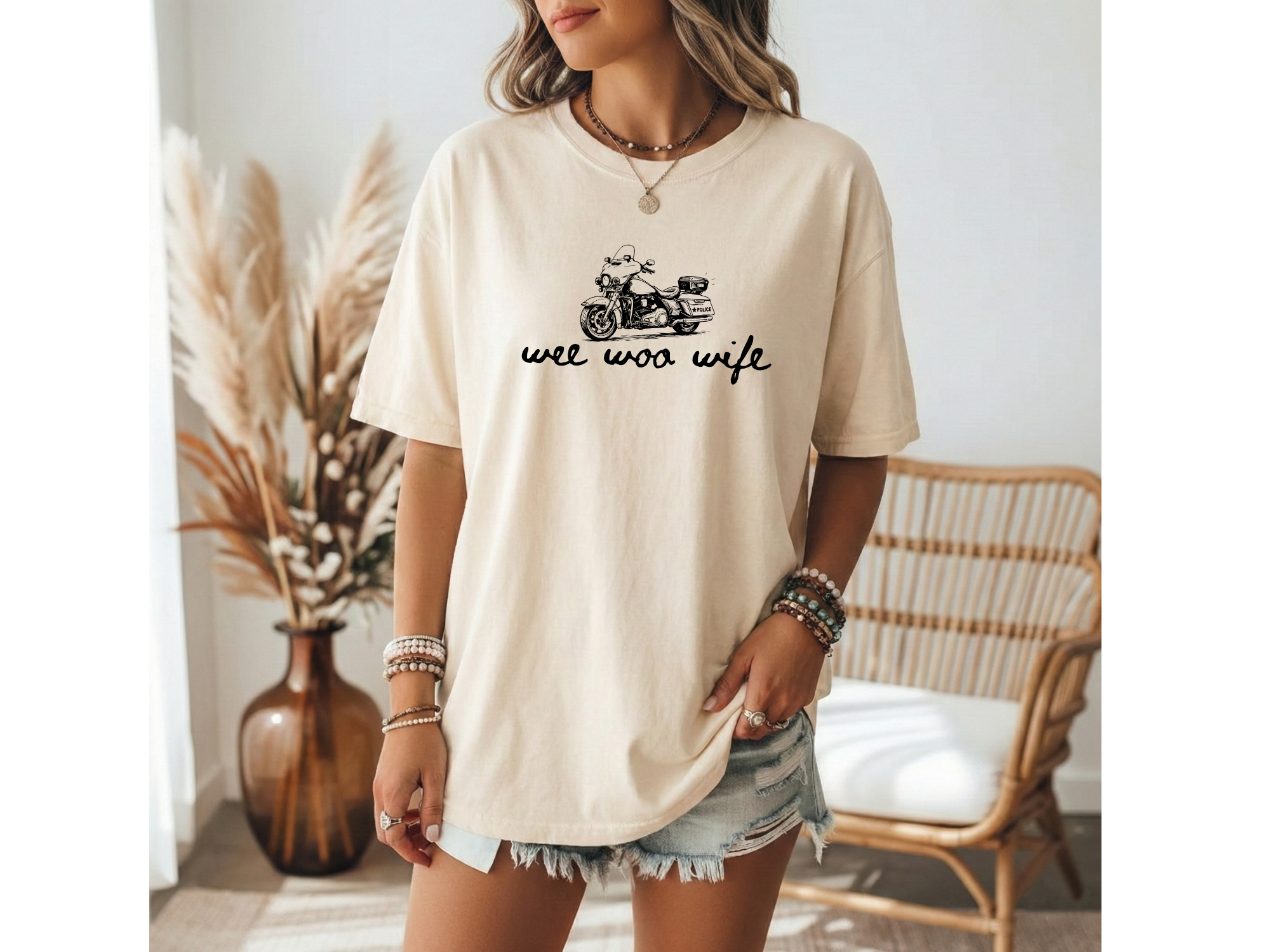 Wee Woo Wife Police Motorcycle Tee