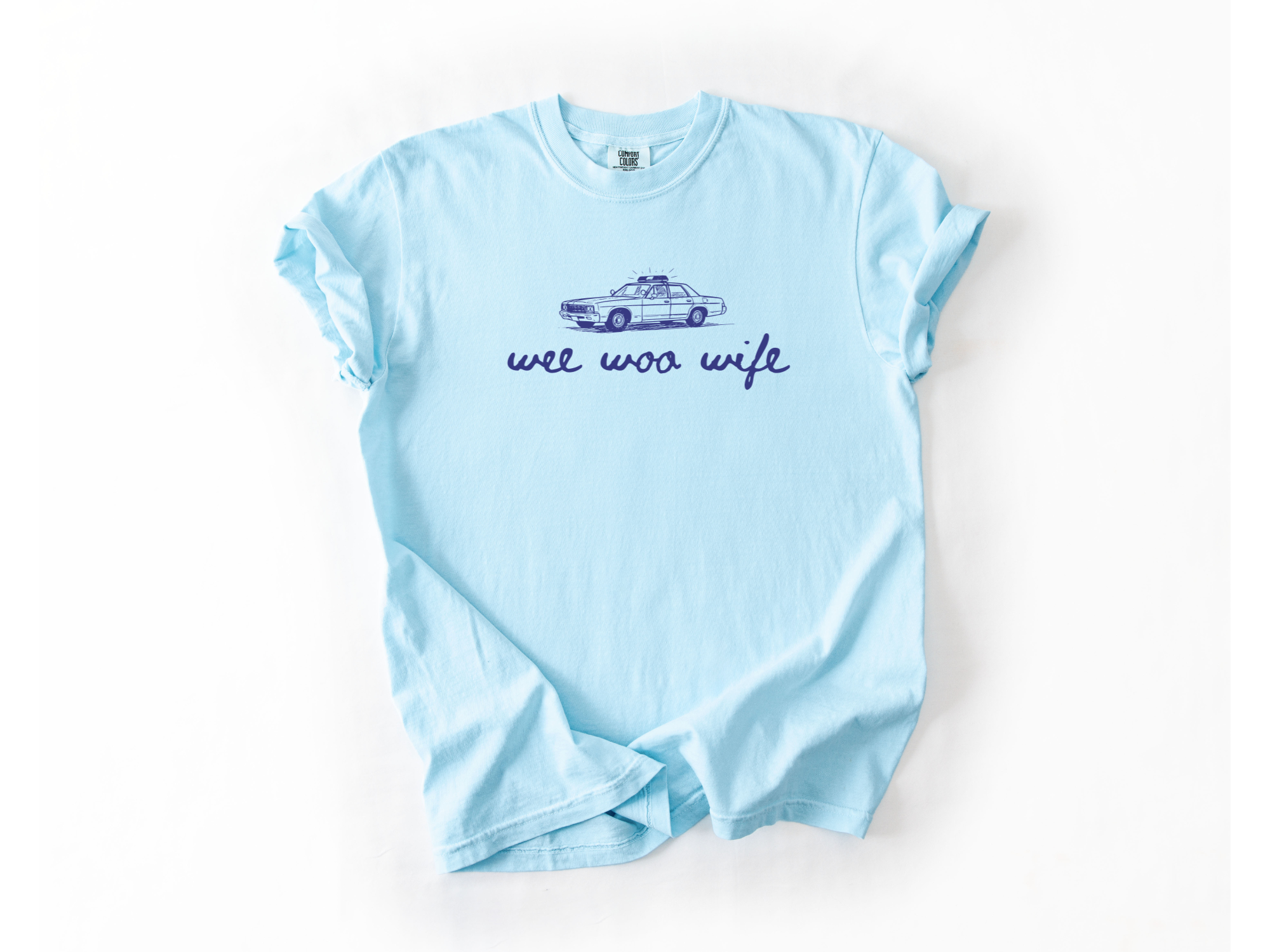 Wee Woo Wife Vintage Patrol Car Tee