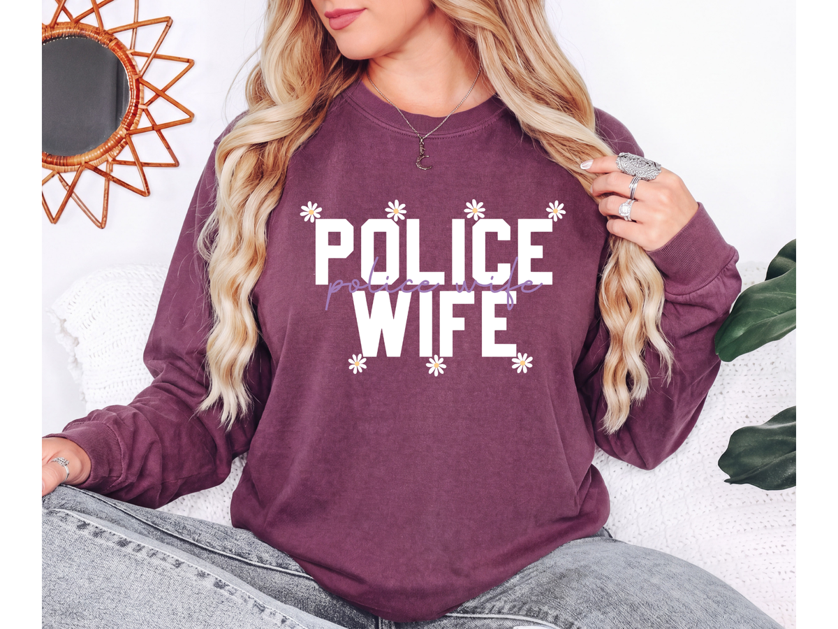 Police Wife Daisy Graphic Tee