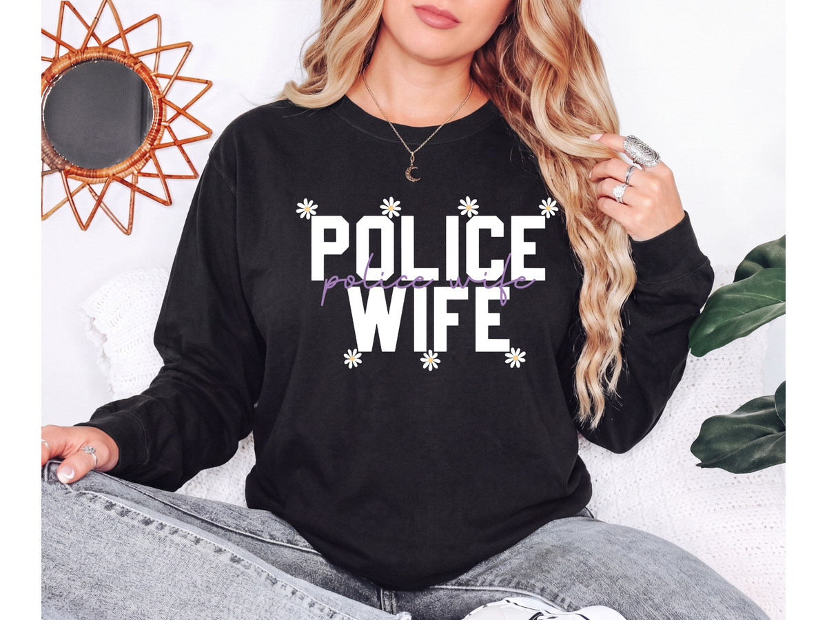 Police Wife Daisy Graphic Tee