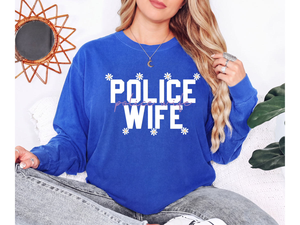 Police Wife Daisy Graphic Tee