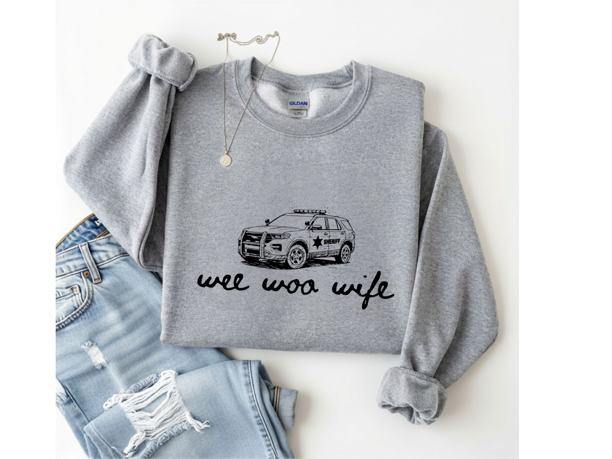 Sheriff Wee Woo Wife Crewneck