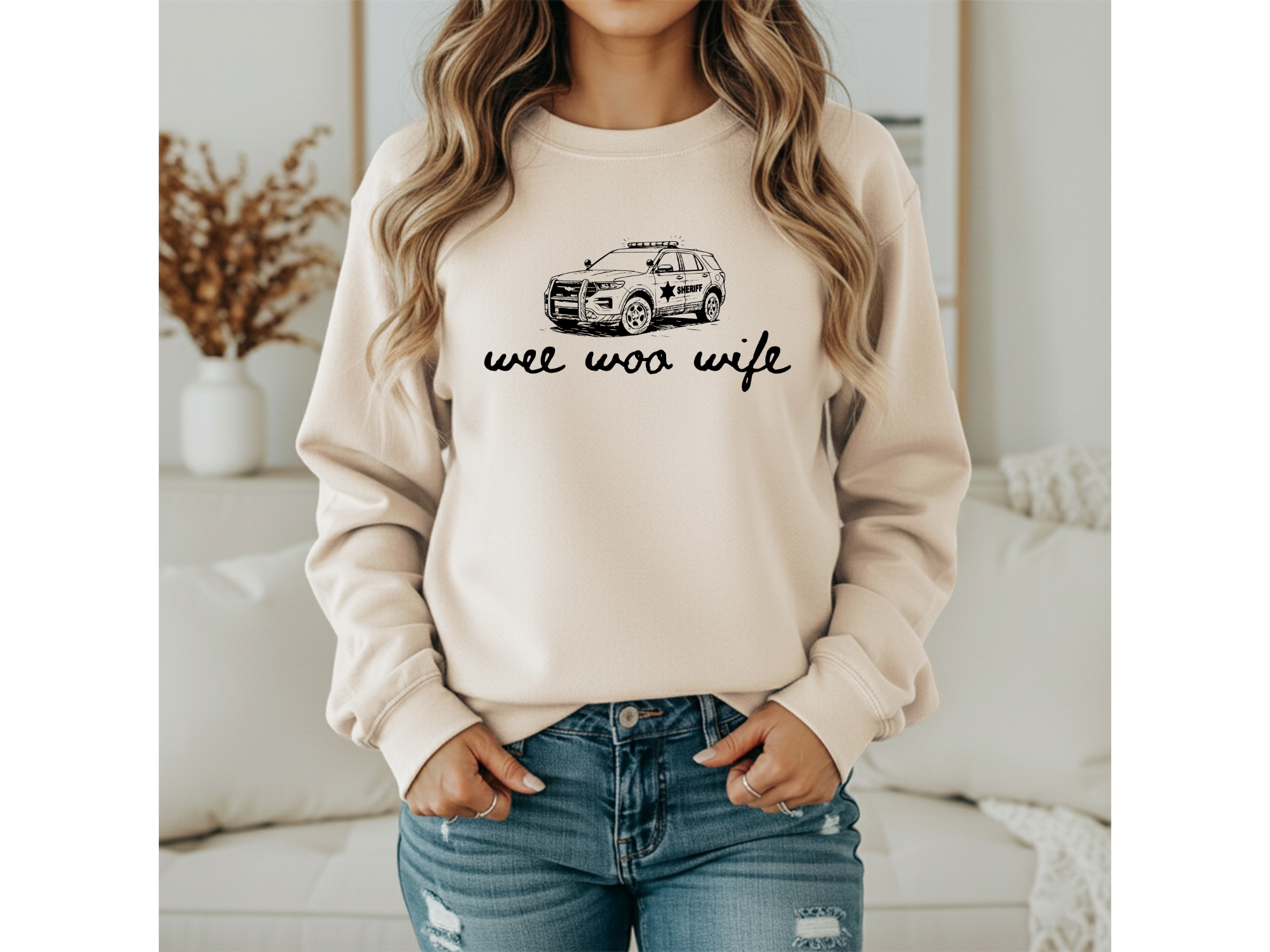 Sheriff Wee Woo Wife Crewneck