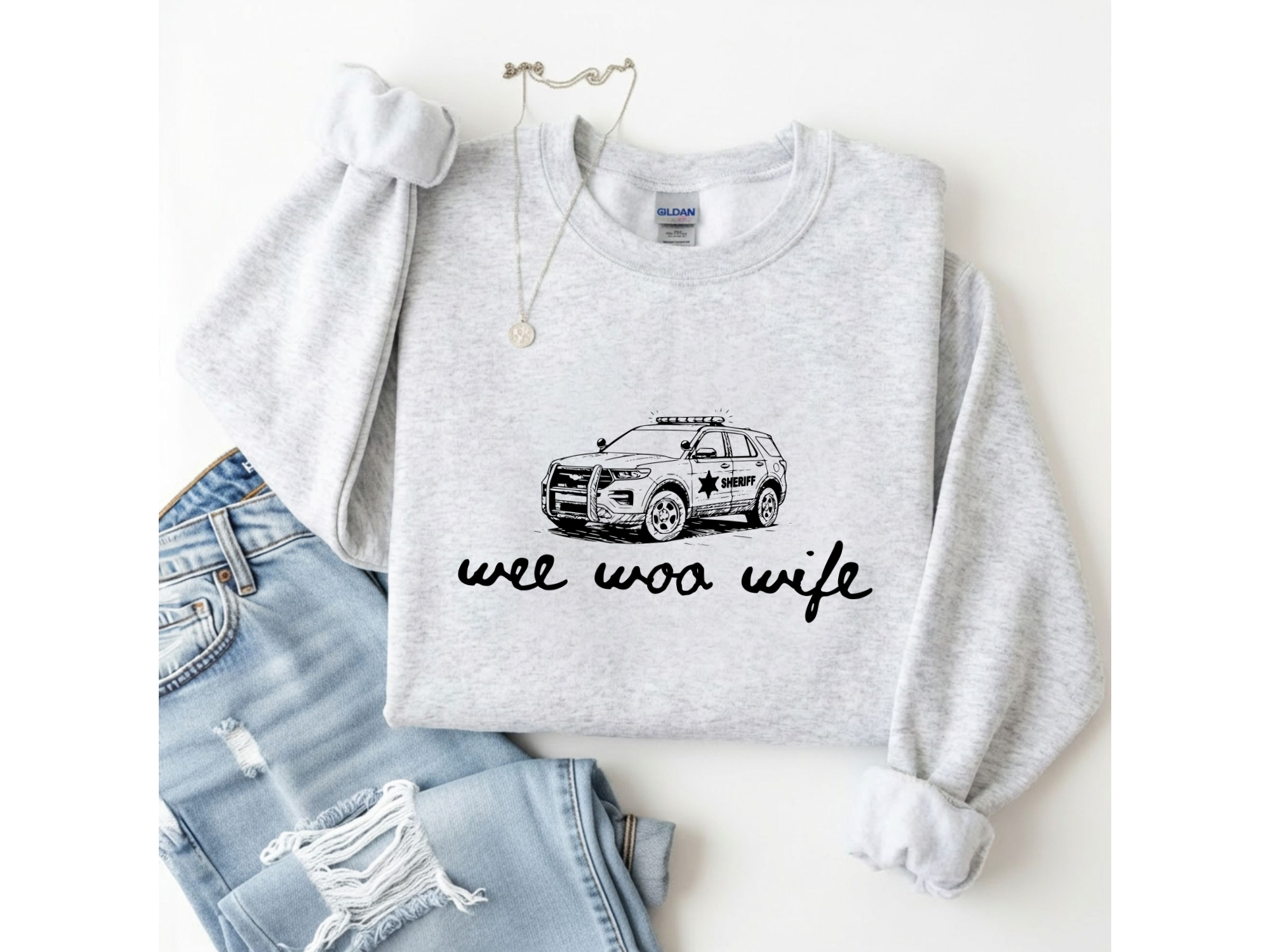 Sheriff Wee Woo Wife Crewneck