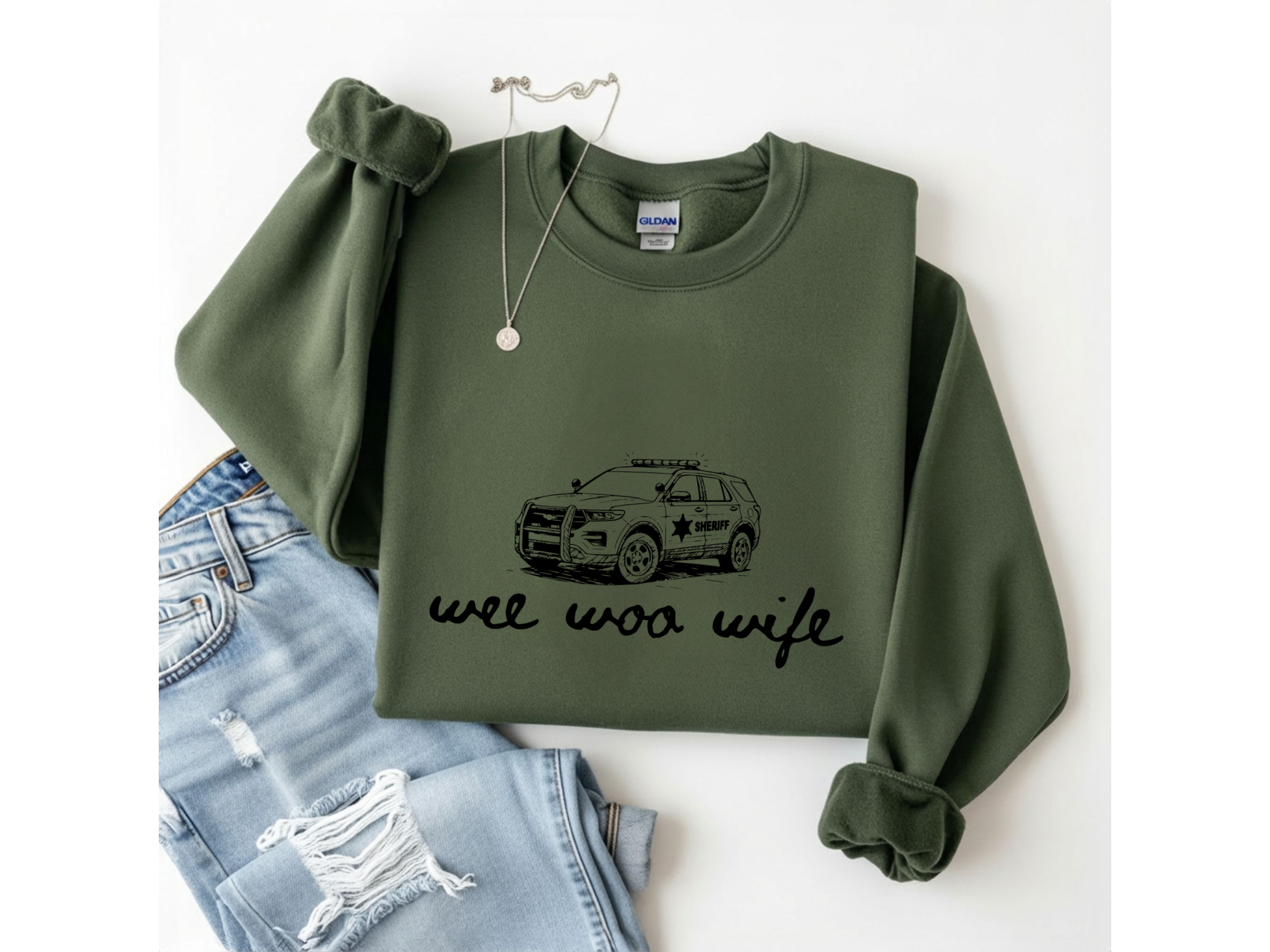 Sheriff Wee Woo Wife Crewneck