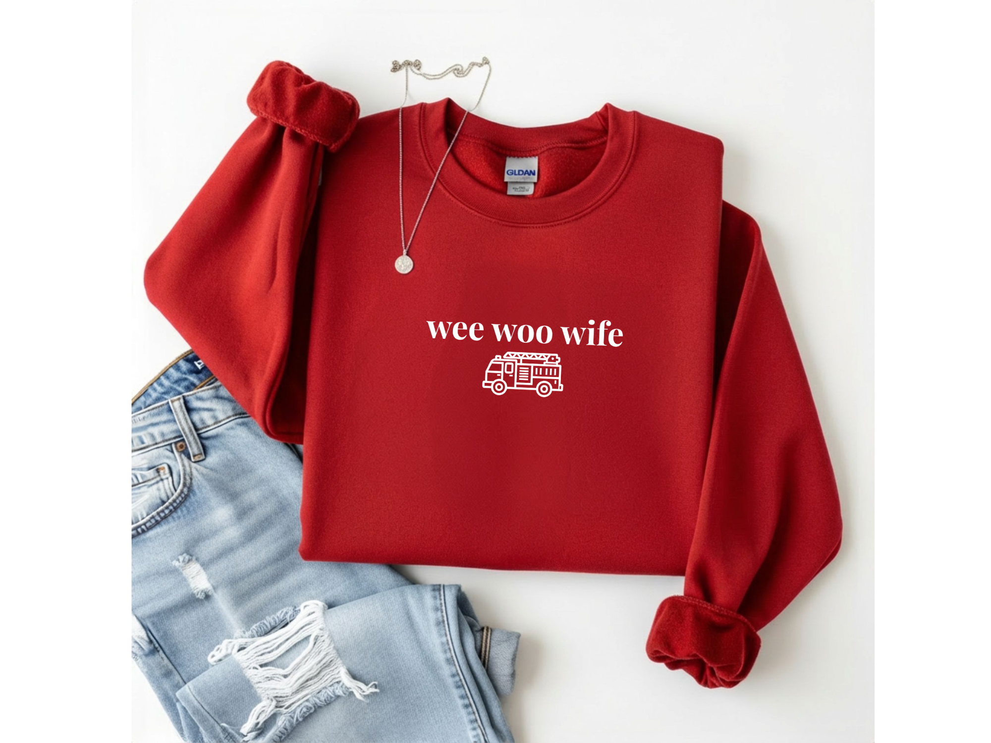 Wee Woo Wife - Fire Crewneck
