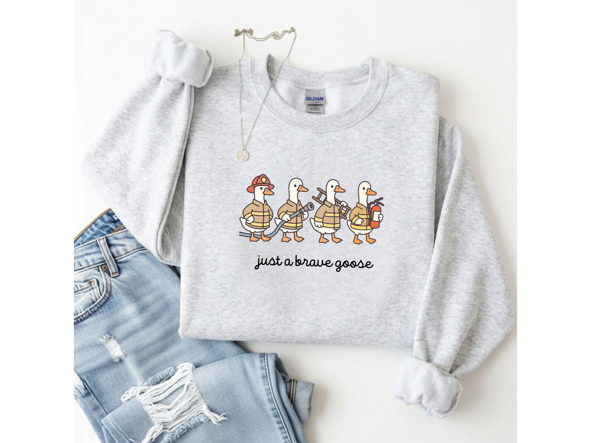 Just a Brave Goose Crewneck