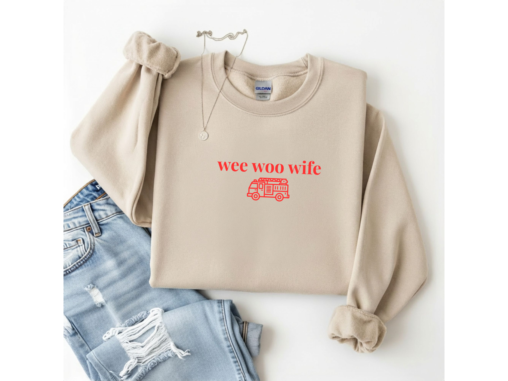 Wee Woo Wife - Fire Crewneck