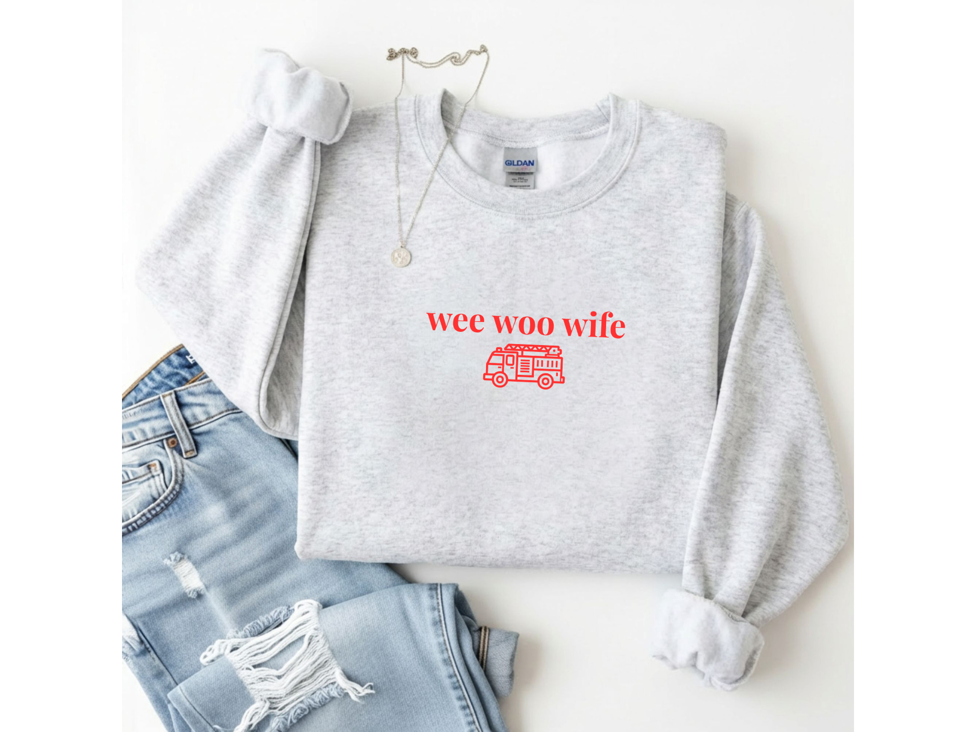 Wee Woo Wife - Fire Crewneck