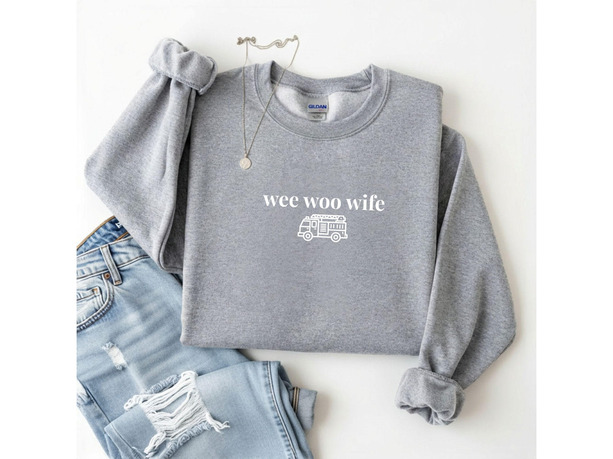 Wee Woo Wife - Fire Crewneck