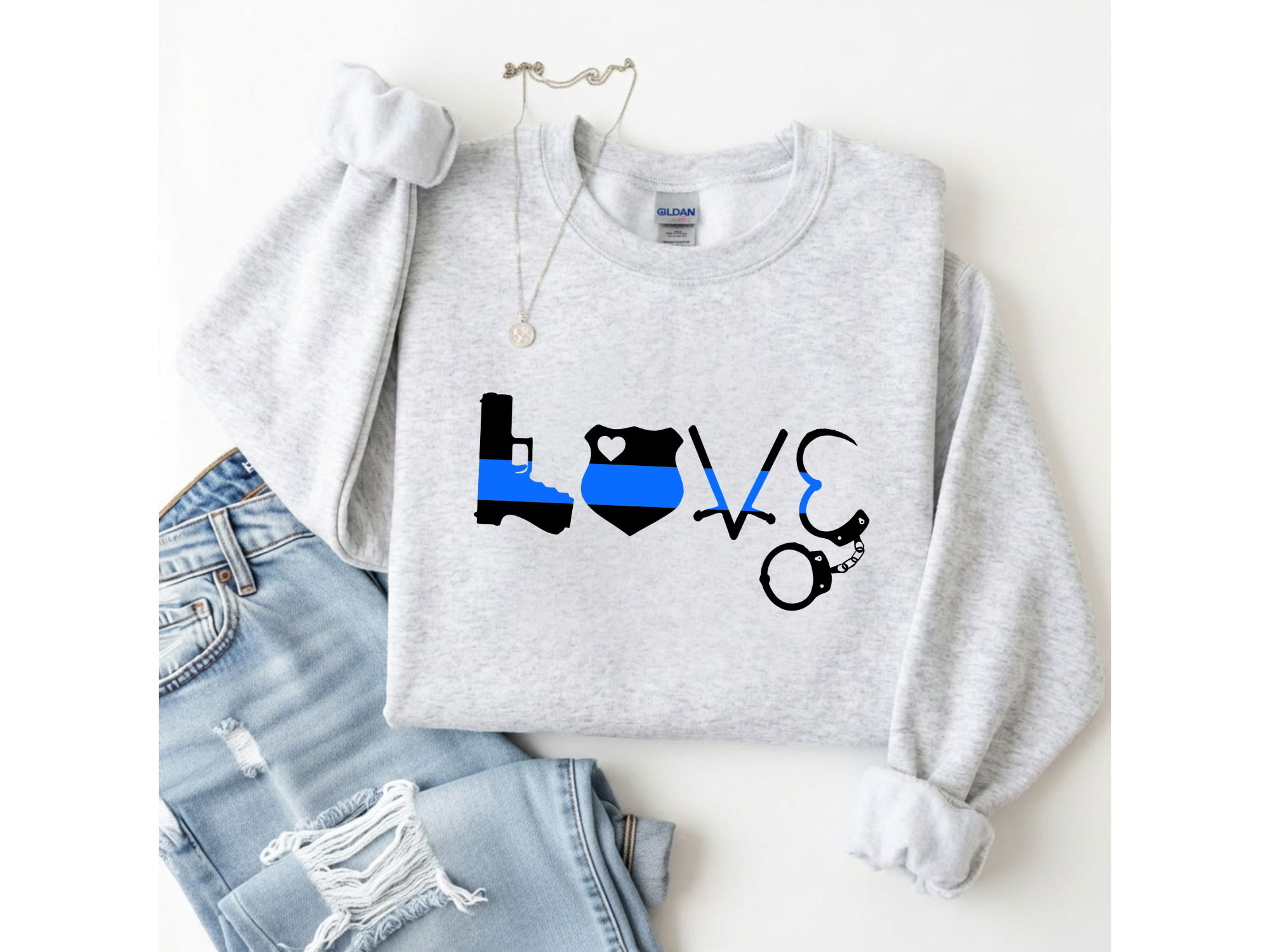 Thin Blue Line LOVE Crewneck